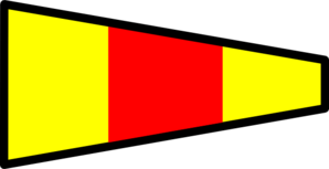 Yellow And Red Signal Flag Clip Art